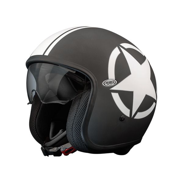  Premier Helmets Open-Face/Jet Moto Helmet Vintage SG 9BM Matt Black/White 2024