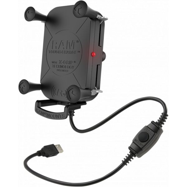 Handlebar Mounts Phone/GPS Ram Mounts Tough-charge™ With X-grip® Tech Waterproof Wireless Charging Holder - Ram-hol-un12wb