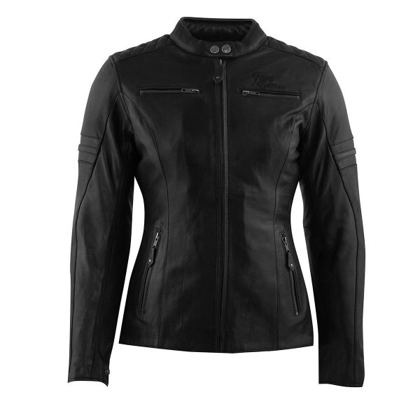  Rusty Stitches Leather Lady Moto Jacket Joyce V2 Black 2024