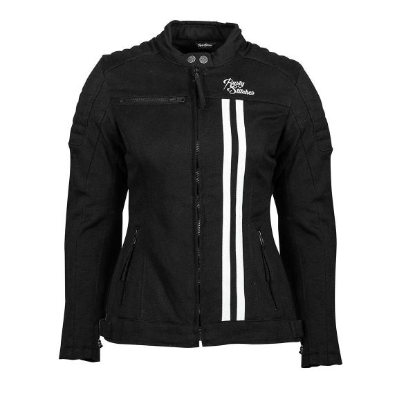 Rusty Stitches Textile Lady Moto Jacket Lauren V2 Black/White 2024
