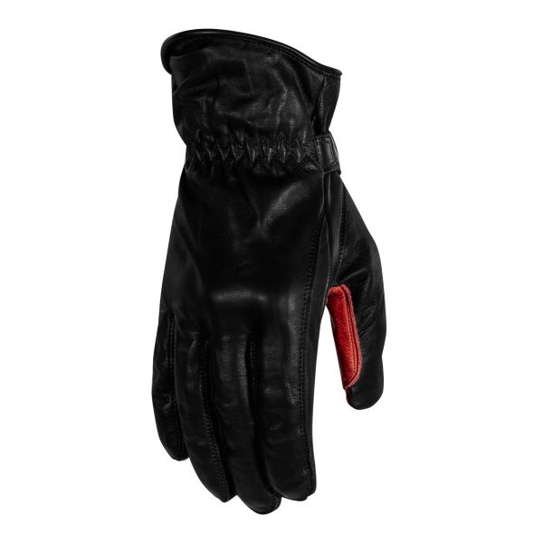 Gloves Racing Rusty Stitches Leather Moto Gloves Johnny Black/Red