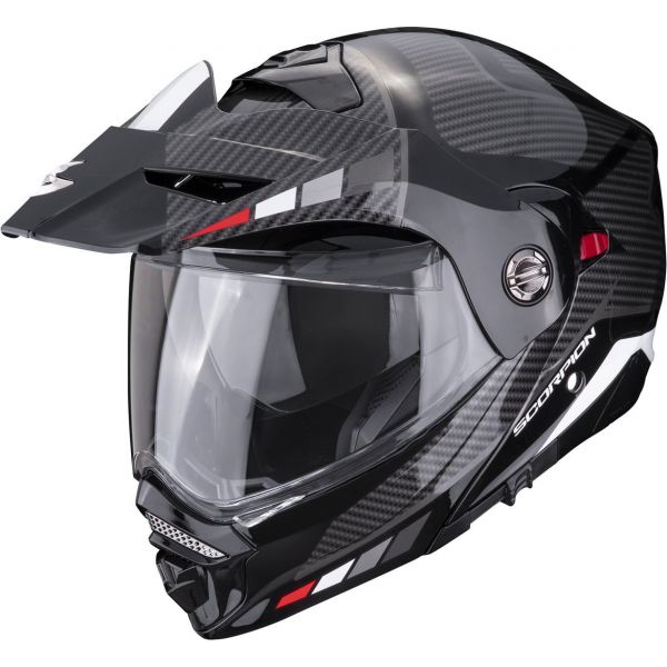  Scorpion Exo Flip-UP/Touring/Adventure Moto HelmetADX-S Camino Black Matt/Red 2023
