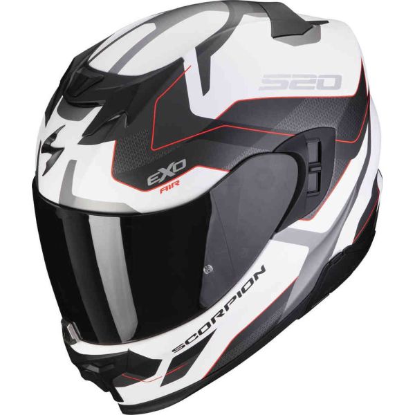 Full face helmets Scorpion Exo Full-Face Helmet 520 Evo Air Elan Alb mat/Argintiu/Rosu