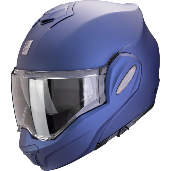  Scorpion Exo Casca Moto Flip-Up Exo Tech Evo Pro Solid Metal Blue Matt 24