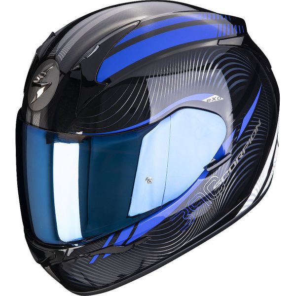 Full face helmets Scorpion Exo Moto Full-Face Helmet Exo-390 Sting Black/Blue 2022