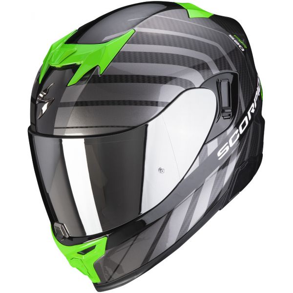 Full face helmets Scorpion Exo Moto Helmet Full-Face Exo 520 Air Shade Black/Green 2021