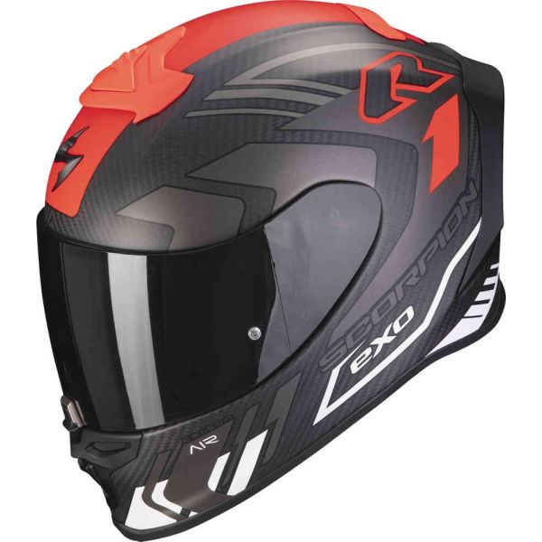 Full face helmets Scorpion Exo Moto Full-Face Helmet Exo R1 Evo Air Carbon Supra Negru Mat/Rosu