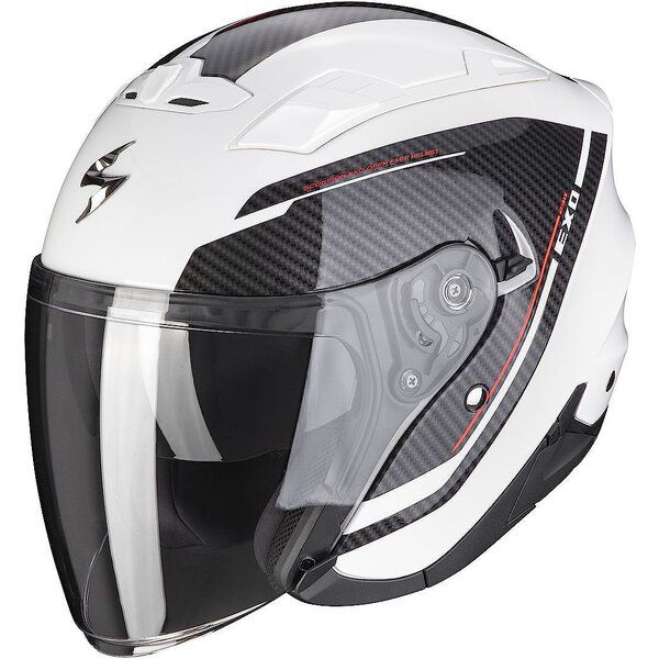  Scorpion Exo Moto Helmet Open-Face/Jet 230 Fenix Alb/Negru