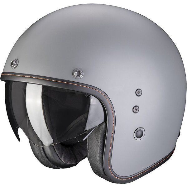 Jet helmets Scorpion Exo Moto Helmet Open-Face Belfast Evo Uni Gri Ciment Mat