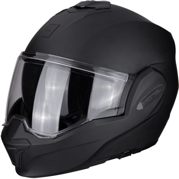 Flip up helmets Scorpion Exo Moto Helmet Modular Flip-Back Exo-Tech Solid Matt Black