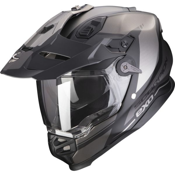  Scorpion Exo Touring Moto Helmet ADF 9000 Air Trail Black Matt/Silver 24