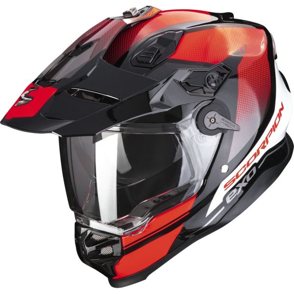  Scorpion Exo Touring Moto Helmet ADF 9000 Air Trail Black/Red 24