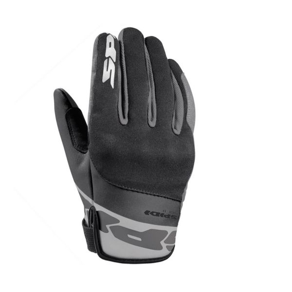 Gloves Racing Spidi Textile Moto Gloves Flash-KP Black/Gray