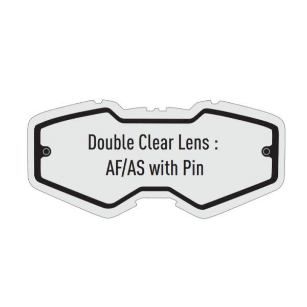 Goggle Accessories Kenny Replacement Clear Double Lens AF/AS Ventury With Pin