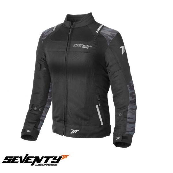 Textile Womens Jackets Seventy Lady Textile Moto Jacket SD-JR54 Black/Camouflage
