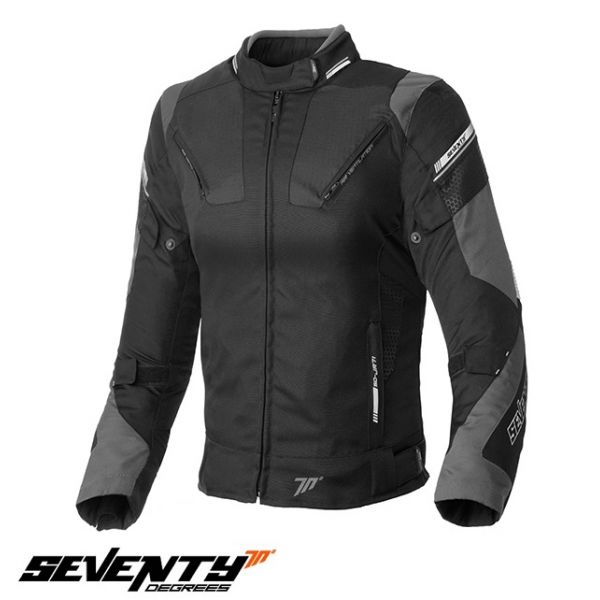 Textile Womens Jackets Seventy Lady Textile Moto Jacket SD-JR71 Black/Gray