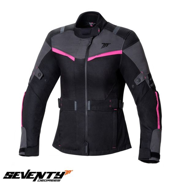  Seventy Lady Moto Textile Jacket SD-JT85 Black/Pink 23