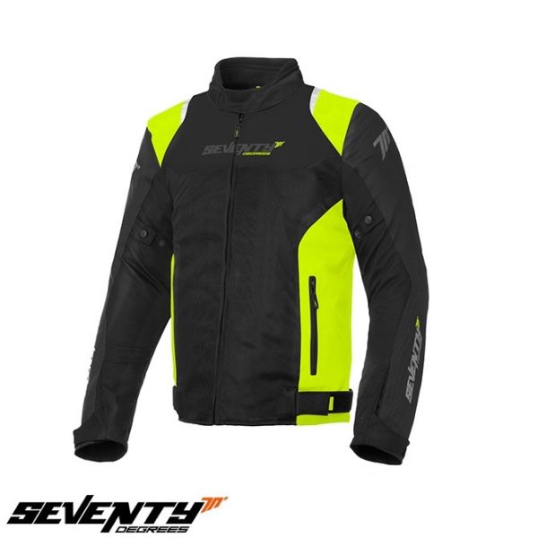 Textile jackets Seventy Textile Moto JacketSD-JR48 Black/Yellow