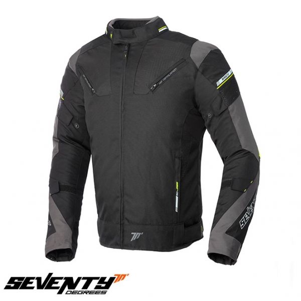 Textile jackets Seventy Textile Moto JacketSD-JR69 Black/Yellow