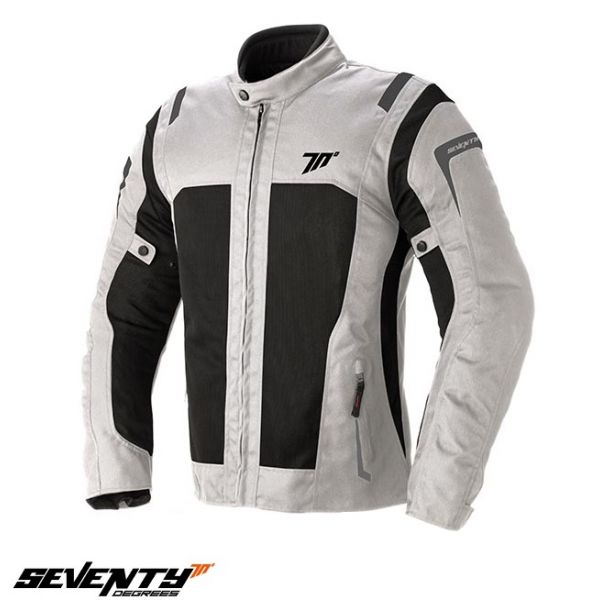 Textile jackets Seventy Textile Moto JacketSD-JT44 White Ice/Black