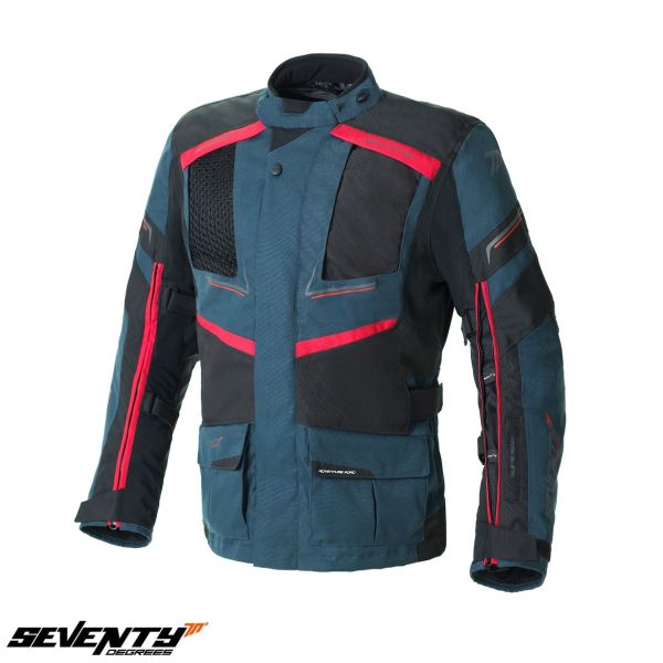  Seventy Textile Moto Urban/Touring Jacket SD-JT81 Navy/Black/Red 24