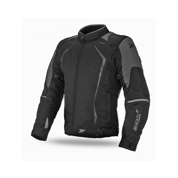 Textile jackets Seventy SD-JR47 Black/Gray Textile Waterproof Jacket