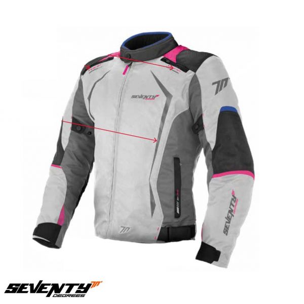  Seventy SD-JR49 Gray/Pink Textile Wtaerproof Lady Jacket