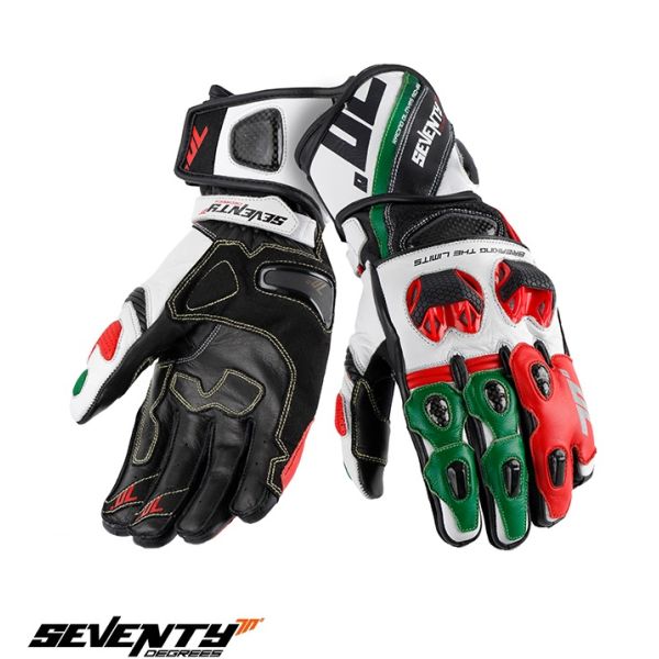 Gloves Racing Seventy Leather Moto Gloves SD-R12 Summer Black/Red 24