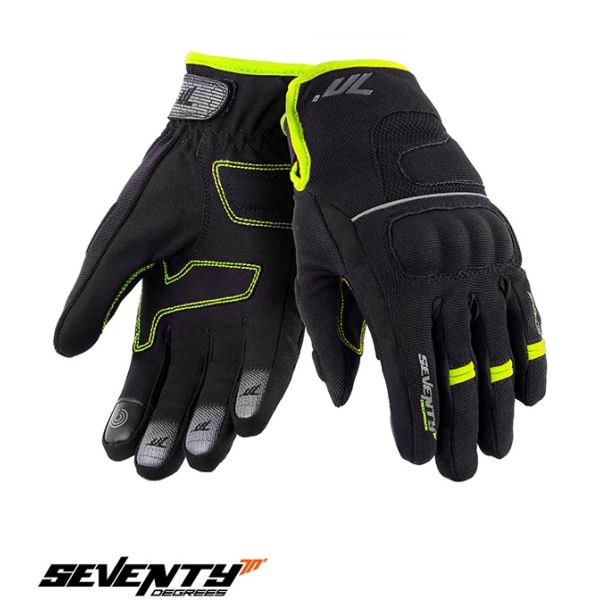 Gloves Racing Seventy Textile Moto Gloves SD-C43 Black/Yellow WinterTex 24
