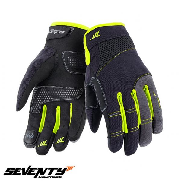 Gloves Racing Seventy Textile Moto Gloves SD-C48 Black/Yellow