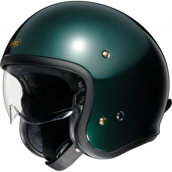 Jet helmets SHOEI Moto Open Face/Jet British Green Helmet