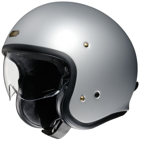  SHOEI Moto Open Face/Jet J.O Matt Silver Helmet