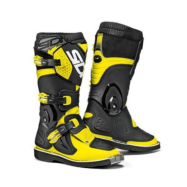 Kids Boots MX-Enduro Sidi Kids Boots Flame Black-Yellow Fluo