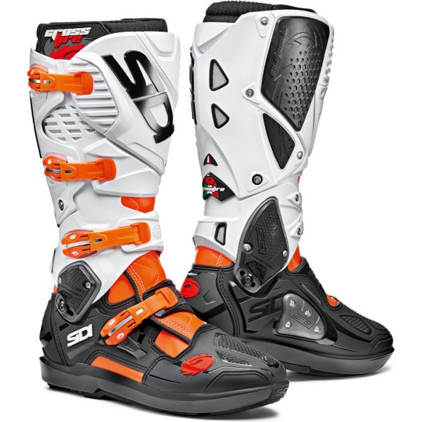 Boots MX-Enduro Sidi Boots Crossfire 3 SRS Orange Fluor-Black White