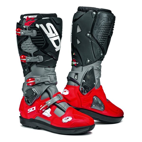  Sidi Enduro Moto Boots Crossfire 3 SRS Grey/Red/Black 23