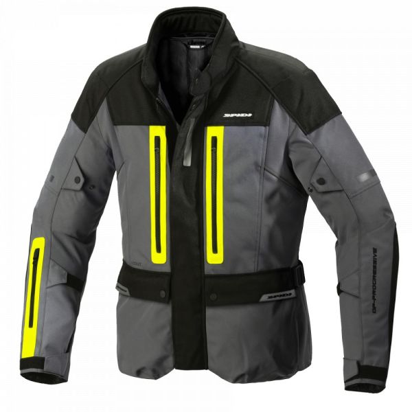 Textile jackets Spidi Moto Textile Jacket Traveler 3 H2Out Yellow Fluo