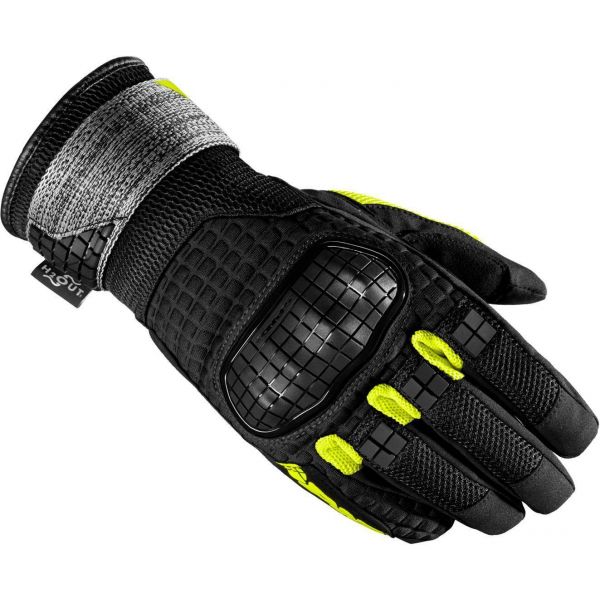 Gloves Touring Spidi Textile Moto Touring Gloves Rain Warrior H2OUT Black/Yellow