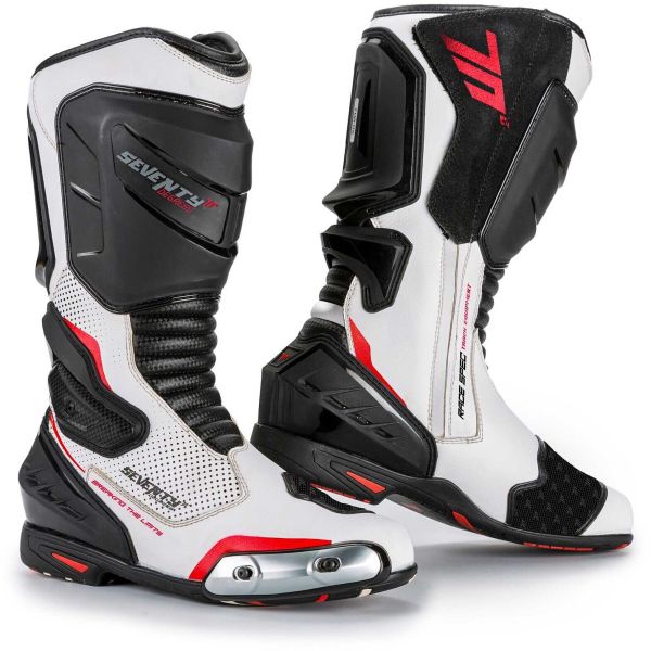 Sport Boots Seventy Motorcycle Boots BR1 Racing White/Red