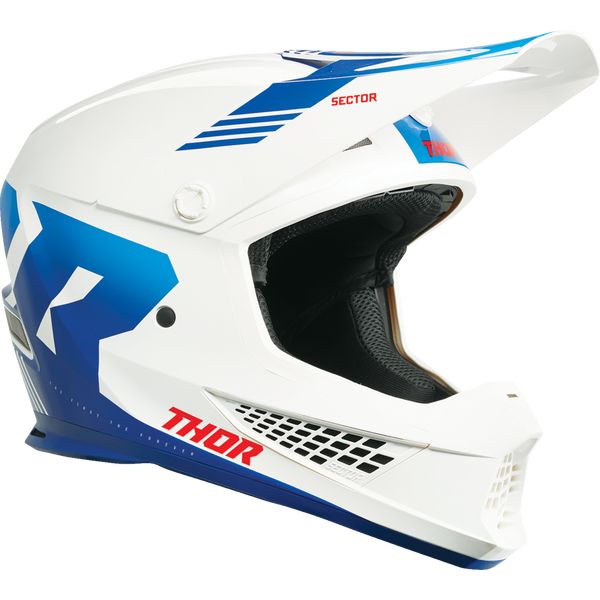 Helmets MX-Enduro Thor Moto MX/Enduro Helmet Carve White/Blue 24