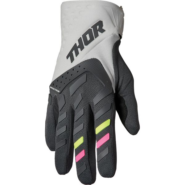 Gloves MX-Enduro Thor Manusi Moto MX Dama Spectrum Light Gray/Charcoal