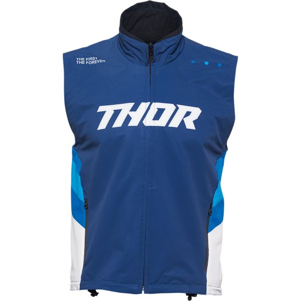 Jackets Enduro Thor Moto MX Vest Warm Up Navy/White
