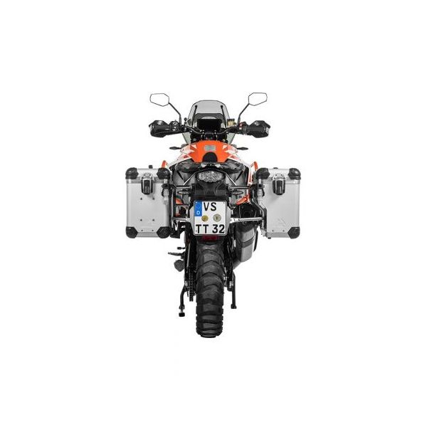 Genti Moto Strada Touratech Side Case ZEGA Evo X KTM 1050 Adventure/ 1090 Adventure/ 1290 Super Adventure/ 1190 Adventure/ 1190 Adventure R - Silver