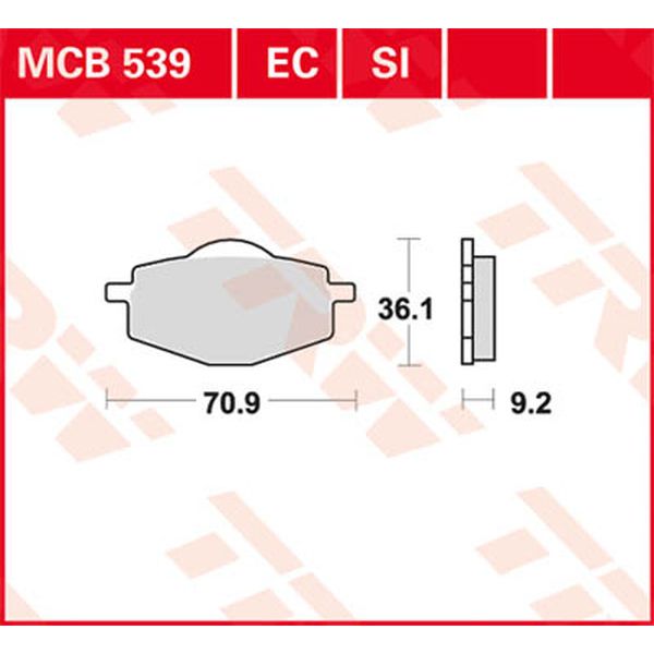 Placute de frana TRW Placute Frana Ec Series Ceramic MCB539EC