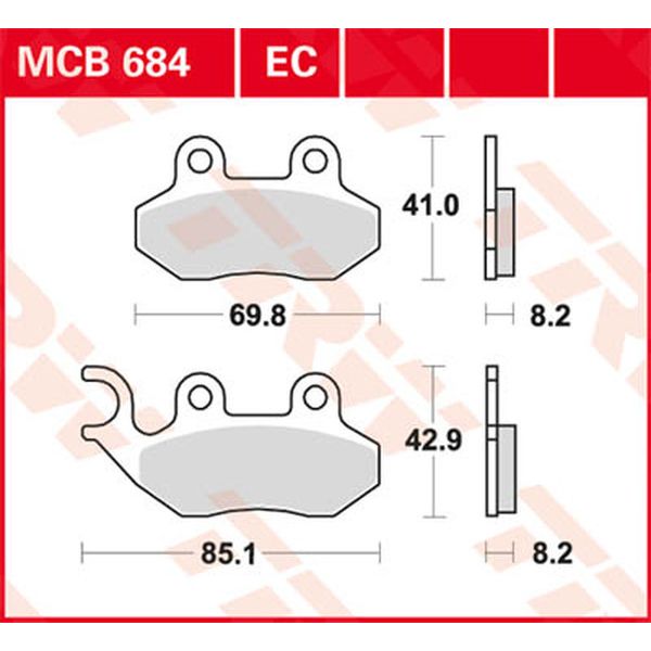 Placute de frana TRW Placute Frana Ec Series Ceramic MCB684EC