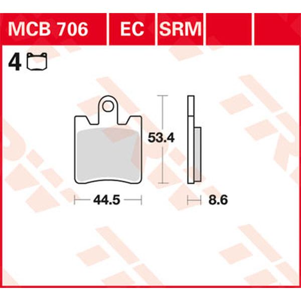 Placute de frana TRW Placute Frana Ec Series Ceramic MCB706EC