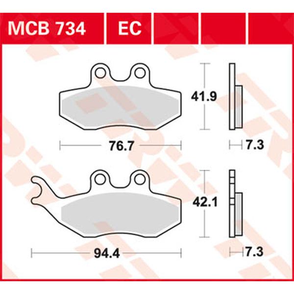 Placute de frana TRW Placute Frana Ec Series Ceramic MCB734EC