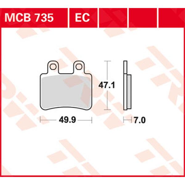 Placute de frana TRW Placute Frana Ec Series Ceramic MCB735EC
