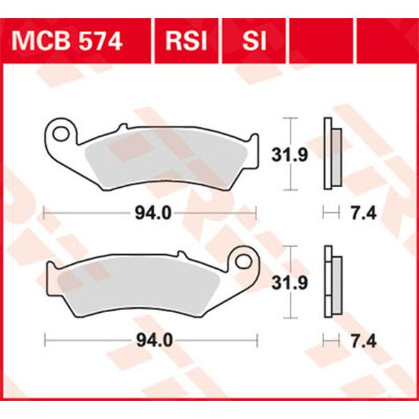 Brake pads TRW Brake Pads Si Series Sindered Off-road MCB574SI