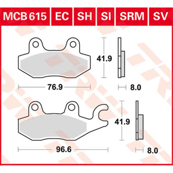 Brake pads TRW Brake Pads Si Series Sindered Off-road MCB615SI