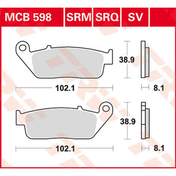  TRW Placute Frana Sv Series Sindered MCB598SV